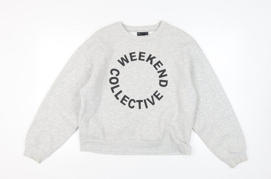 Womens UK Size 8 ASOS Design Grey Pullover Sweatshirt
