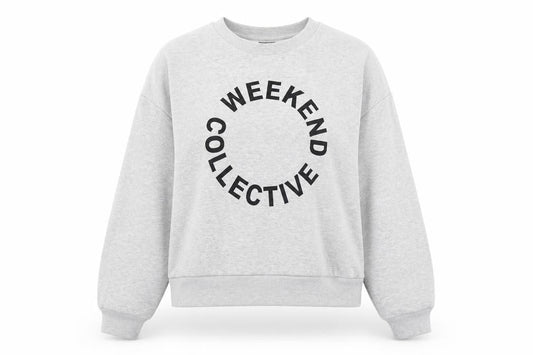 Front view of ASOS Design Women's Grey Pullover Sweatshirt, size 8