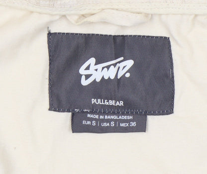 Mens UK Size S Pull & Bear Beige Anorak Coat