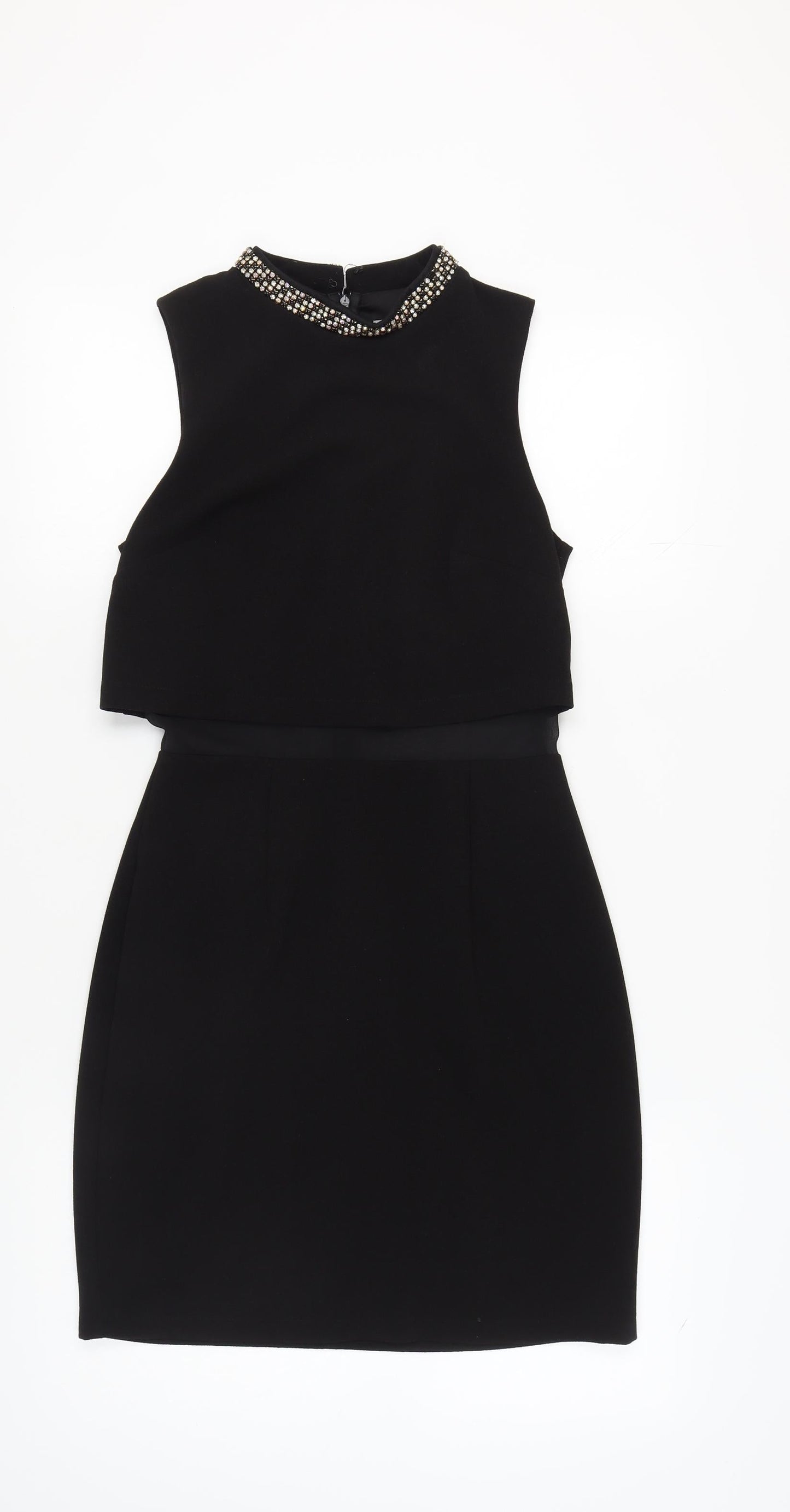 Asos Women's Black Sheath Dress, Size 10, Party Perfect
