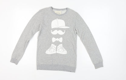 River Island Girls Grey Graphic Print Sweatshirt 11-12 Years