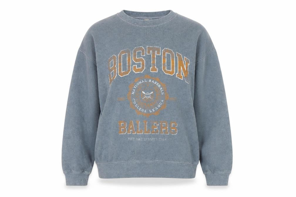 Front view of Urban Outfitters Blue unisex xs pullover sweatshirt