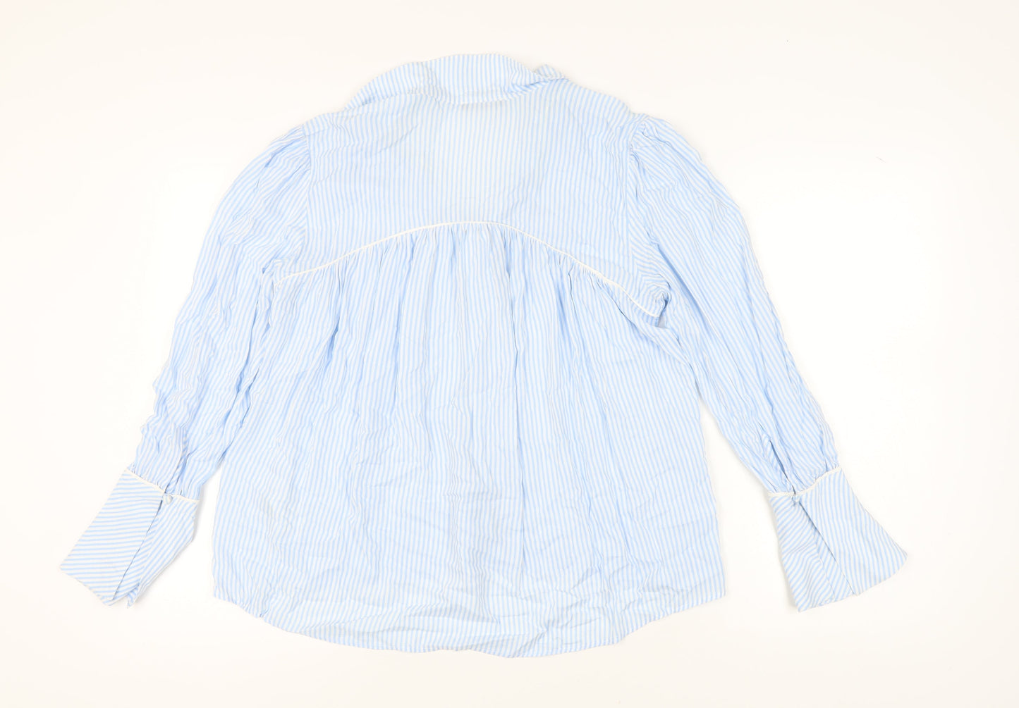 Womens UK Size 10 Marks and Spencer Blue Basic Button-Up