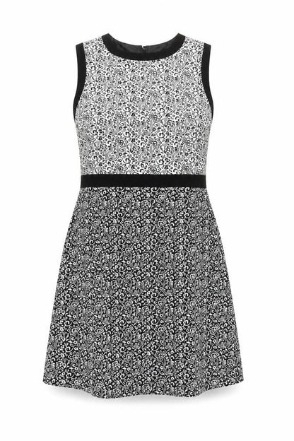 Miss Selfridge A-Line Black & White Dress, Size 14