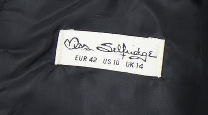 Miss Selfridge A-Line Black & White Dress, Size 14