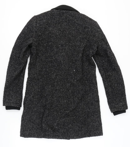 Womens UK Size S Mango Black Pea Coat