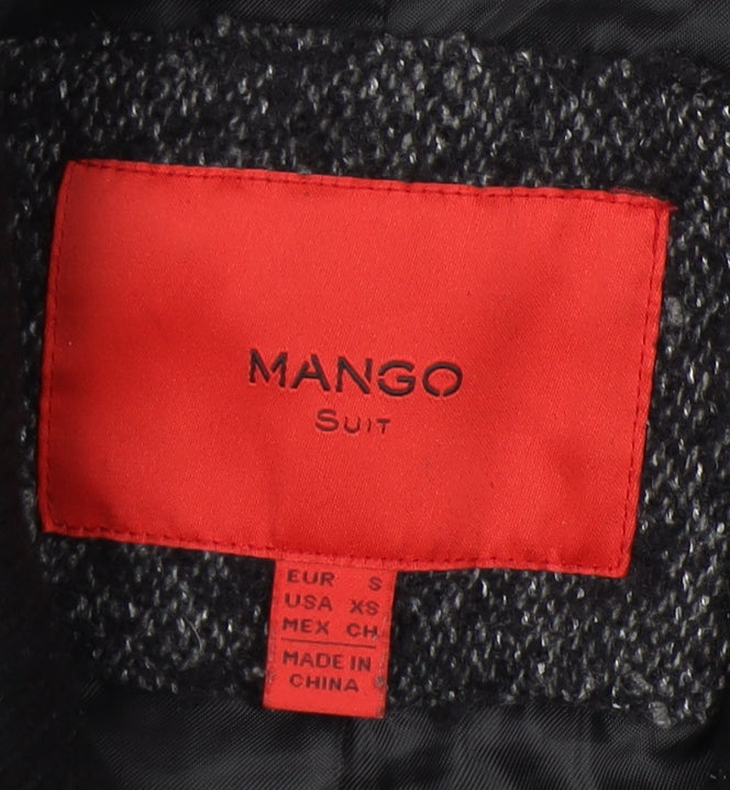 Womens UK Size S Mango Black Pea Coat