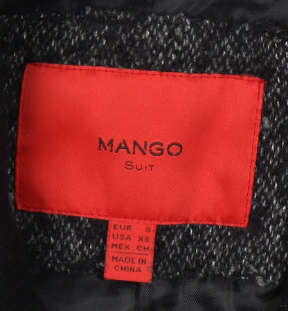 Womens UK Size S Mango Black Pea Coat