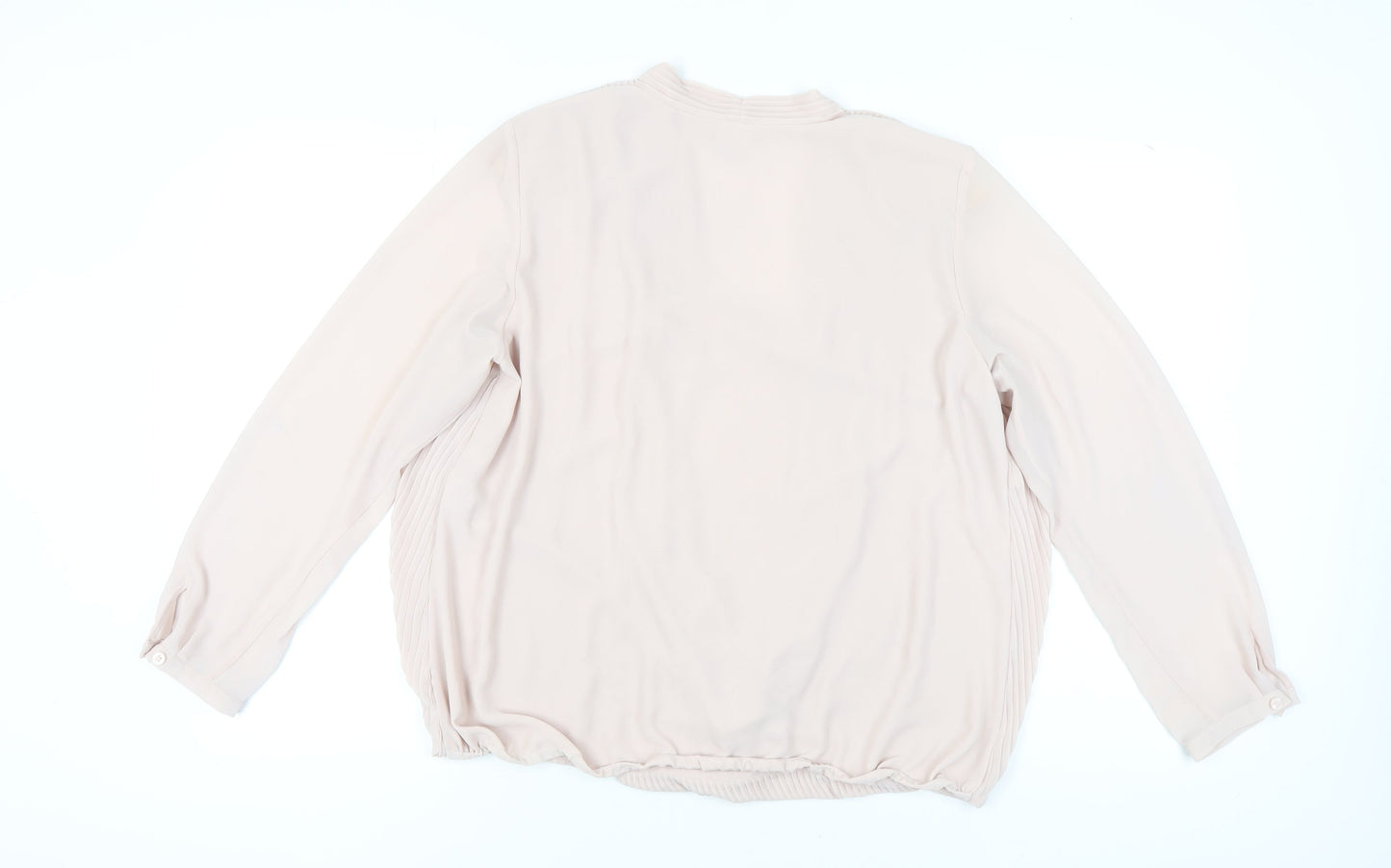MADELEINE Women's Beige Wrap Blouse in Size 18
