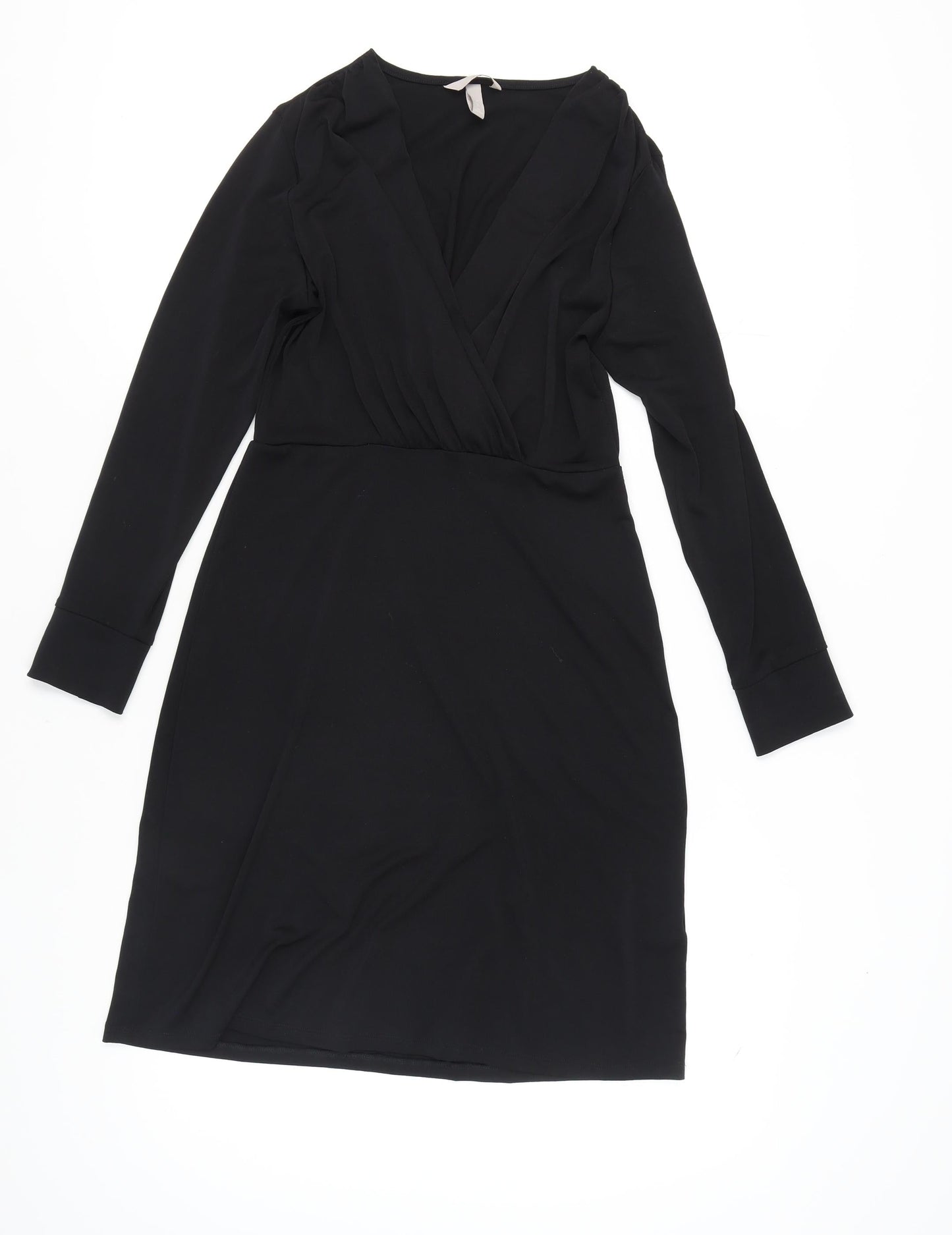 H&M Black Wrap Dress for Women, Size S - Party/Cocktail