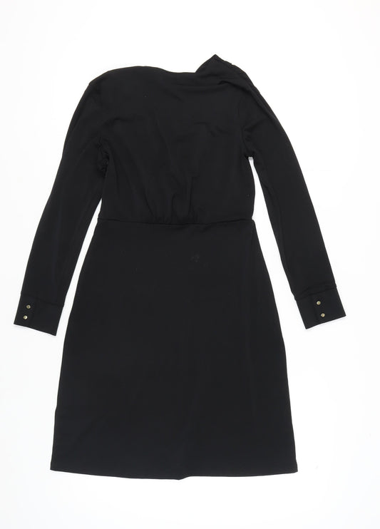 H&M Black Wrap Dress for Women, Size S - Party/Cocktail