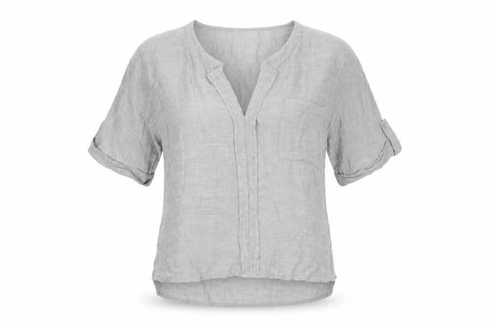 Womens UK Size 10 Label Lab Grey Basic T-Shirt