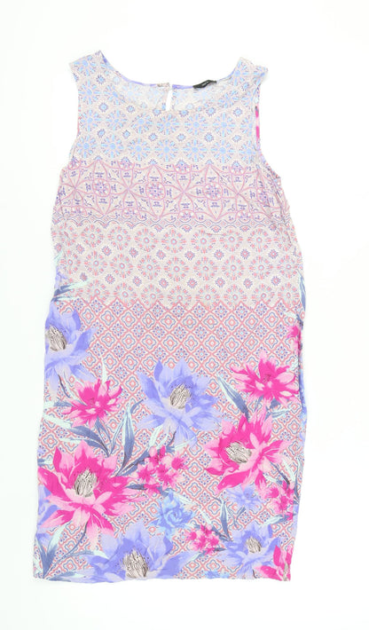 M&Co Women's Multicoloured Floral Dress, Size 12