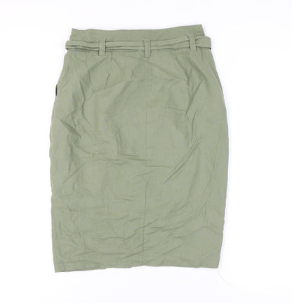 New Look Women's Green Pencil Skirt Size 8