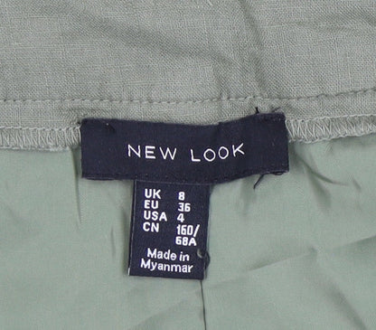 New Look Women's Green Pencil Skirt Size 8