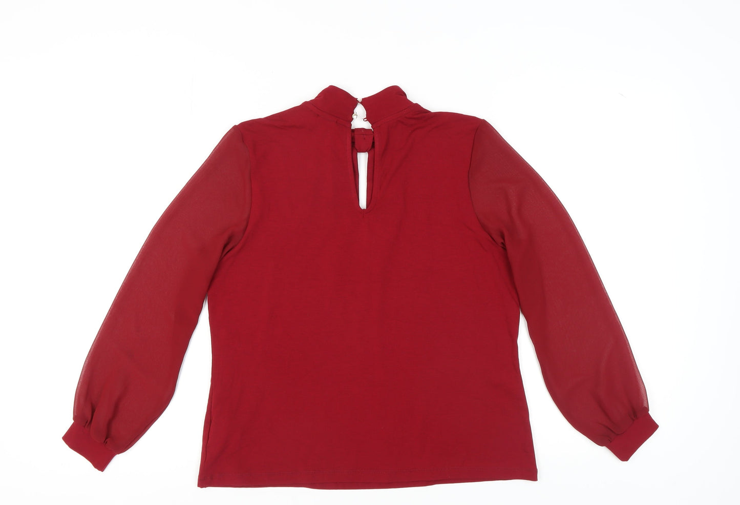 Womens UK Size 12 Editor's Cut Red Basic Blouse
