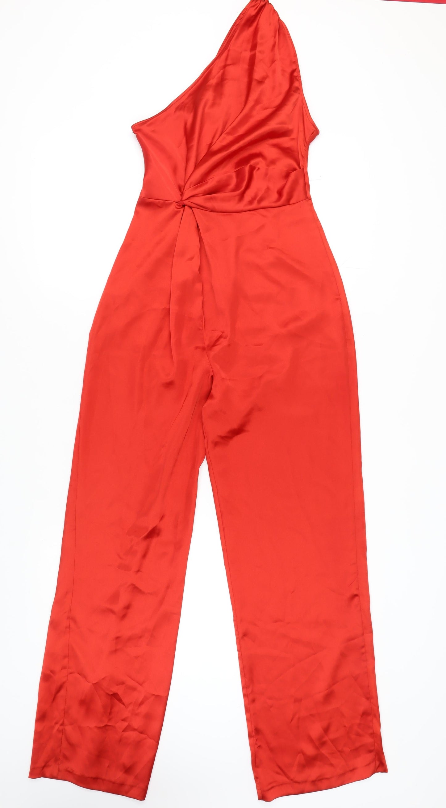 Zara Women's Red One-Shoulder Jumpsuit, XS