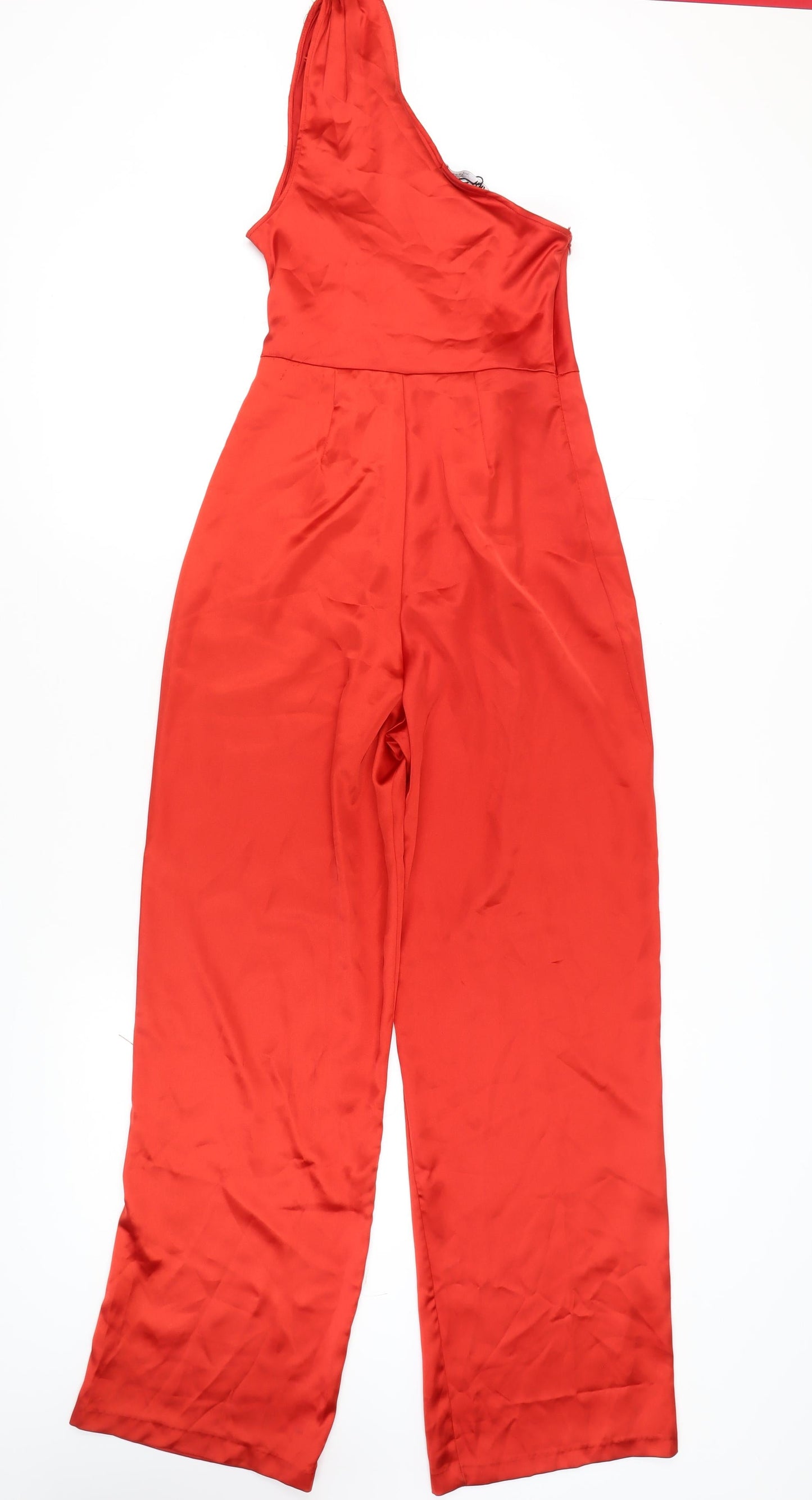 Zara Women's Red One-Shoulder Jumpsuit, XS