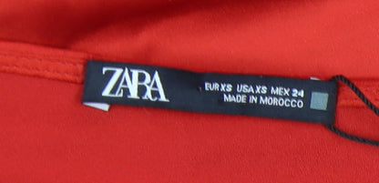 Zara Women's Red One-Shoulder Jumpsuit, XS