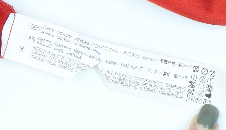 Zara Women's Red One-Shoulder Jumpsuit, XS