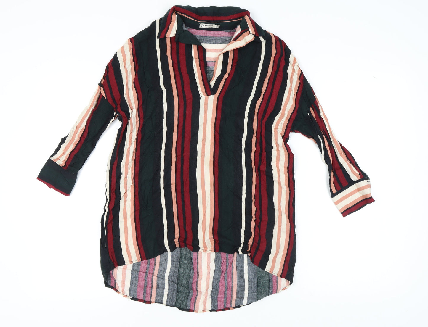 Womens UK Size S Stradivarius Multicoloured Basic Blouse
