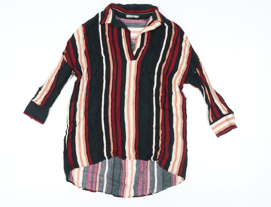 Womens UK Size S Stradivarius Multicoloured Basic Blouse