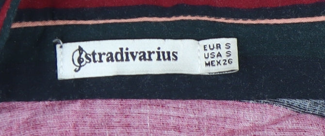 Womens UK Size S Stradivarius Multicoloured Basic Blouse