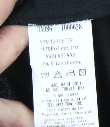 AX Paris Black Sleeveless Lace Dress Size 14