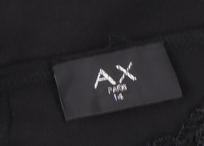 AX Paris Black Sleeveless Lace Dress Size 14