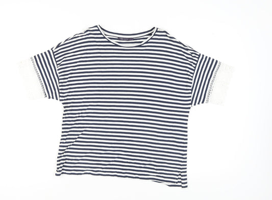 Womens UK Size 14 Marks and Spencer Multicoloured Basic T-Shirt