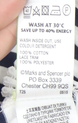 Womens UK Size 14 Marks and Spencer Multicoloured Basic T-Shirt
