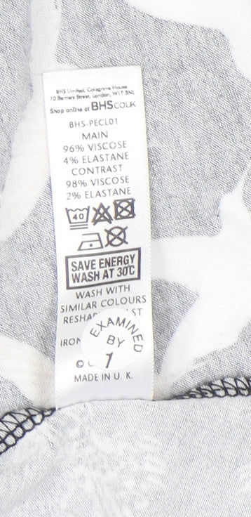 BHS Women's Black Multicoloured Hummingbirds Dress, Size 20