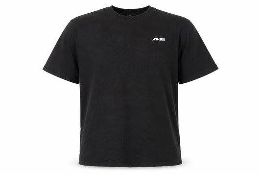 Front view of boohooMAN Black Crew Neck T-Shirt Men, size S