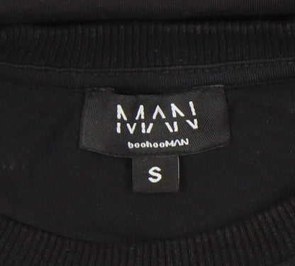 Mens UK Size S boohooMAN Black  T-Shirt