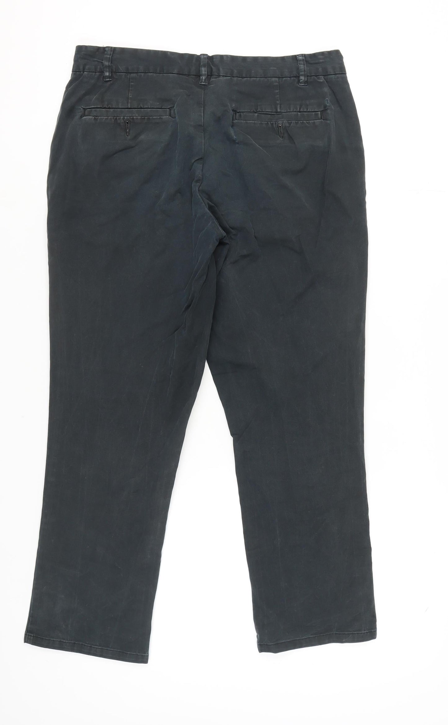 UNBIAS Men's Black Chino Trousers 34S Straight Fit