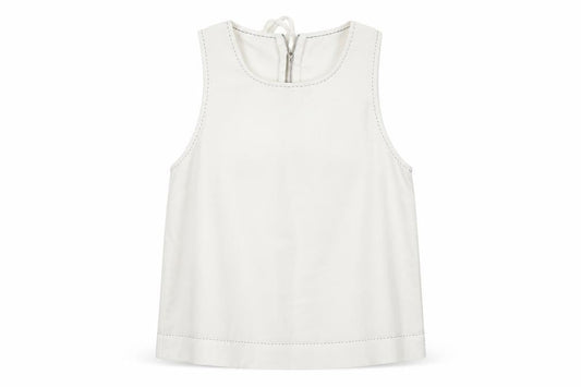 Womens UK Size M Stradivarius White Basic Tank