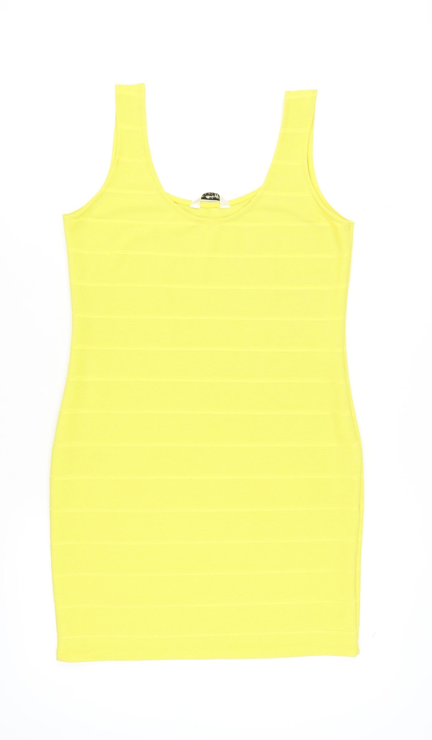 Miss Selfridge Women's Yellow Tank Dress Size 16