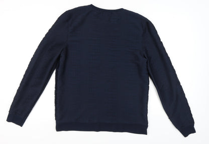 Topman Men's Blue Long Sleeve Casual Shirt L