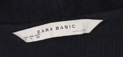 Zara Basic Women's Black Slip Dress - Size 12