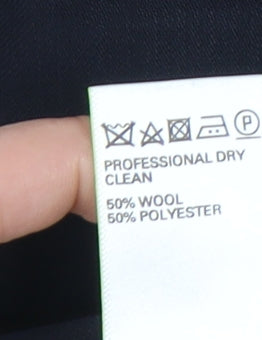 Marks & Spencer Men's Blue Dress Trousers, Regular Fit, Size 34