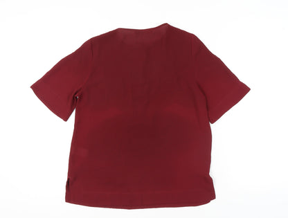 Womens UK Size 8 Marks and Spencer Red Basic Blouse