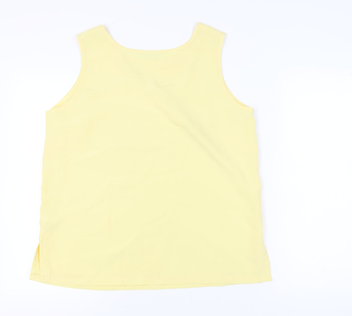 Damart Women's Yellow Tank Top, Size 18, Casual Sleeveless