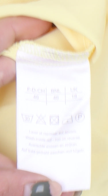 Damart Women's Yellow Tank Top, Size 18, Casual Sleeveless