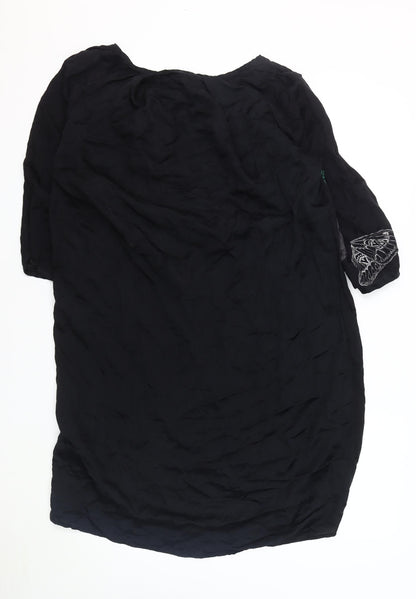 Truly by Part Two Women's Black Butterfly Dress Size 10