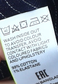 Marks and Spencer Women's Blue Pinstripe Chino Shorts, UK 10