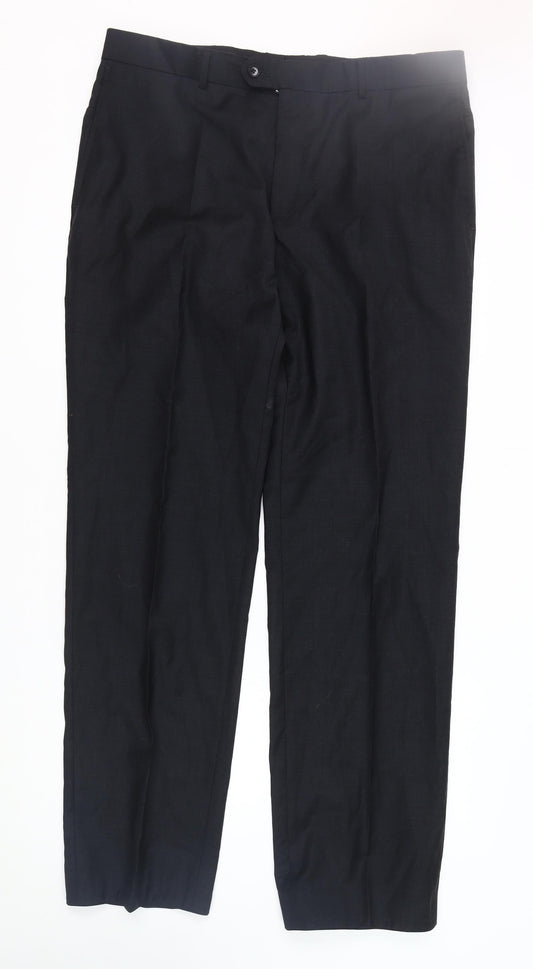 Esprit Men's Black Dress Pants, Size 34, Wool