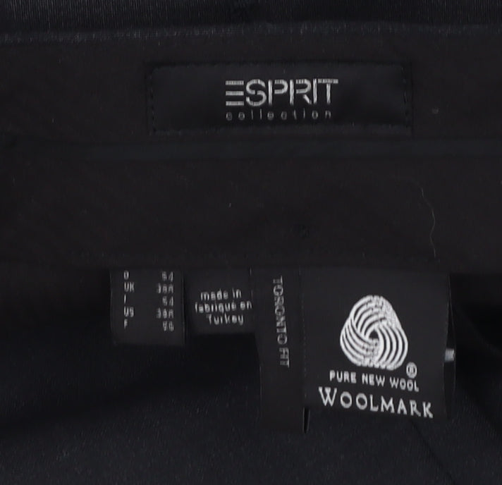 Esprit Men's Black Dress Pants, Size 34, Wool
