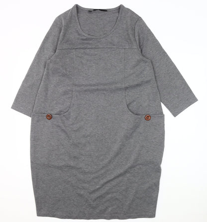 Bonprix Collection Women's Grey 3/4 Sleeve Dress - S