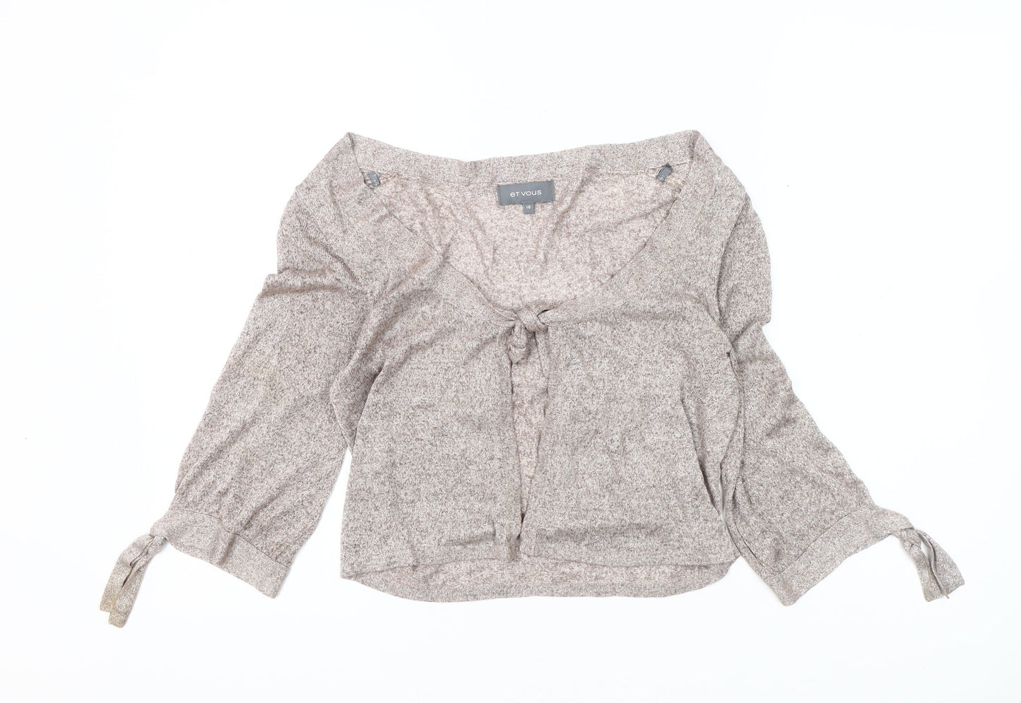 Womens UK Size 10 et vous Beige Cardigan Jumper