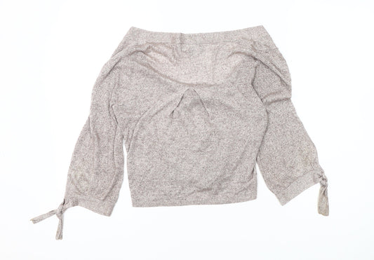 et vous Women's Beige V-Neck Cardigan Size 10